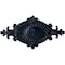 Ekena Millwork Quentin Ceiling Medallion, Hand-Painted Midnight Dream, 23 1/2"W x 12 1/4"H x 1 1/2"P CM23RO1MDF - alternate 1